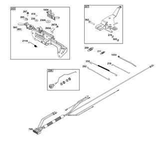 Controls Group Diagram and Parts List for 543477-3319-J1 400000 - 699999 Briggs and Stratton Engine